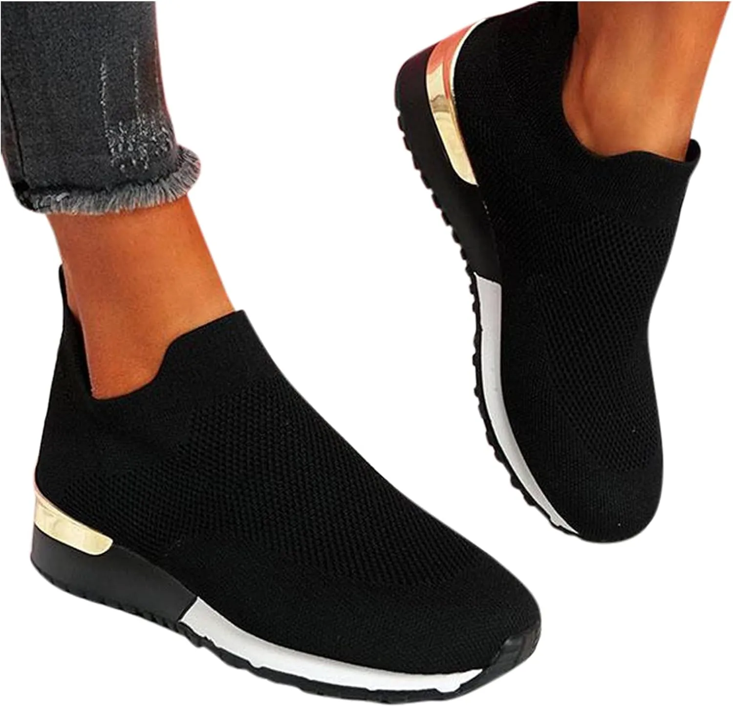 Women's Fashion Sneaker Non Slip Breathable Lightweight Comfortable Lace Up Walking Shoes for Women Womens Platform Loafers Neutral Sneakers Women