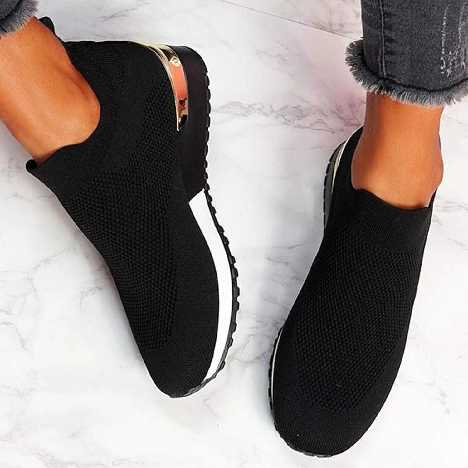 Women's Fashion Sneaker Non Slip Breathable Lightweight Comfortable Lace Up Walking Shoes for Women Womens Platform Loafers Neutral Sneakers Women
