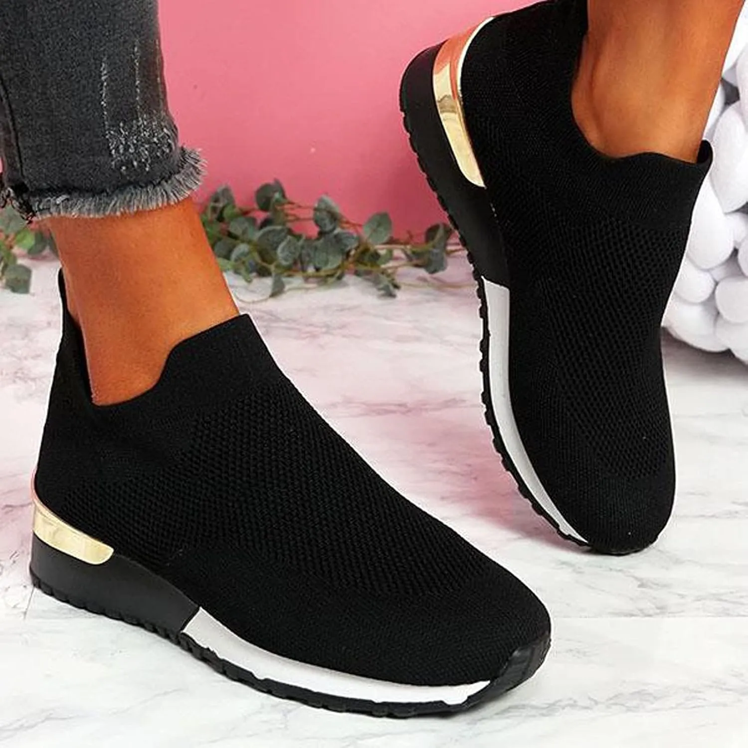 Women's Fashion Sneaker Non Slip Breathable Lightweight Comfortable Lace Up Walking Shoes for Women Womens Platform Loafers Neutral Sneakers Women