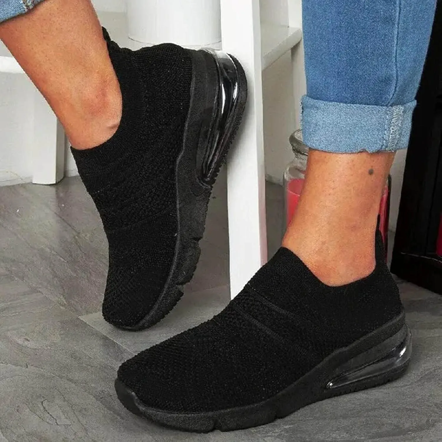 Womens Fashion Sneakers 2023 Wedge Heel Non Slip Work Shoes Women Wide Womens Athletic Shoes Wide Width Stylish Platform Sneakers for Women 2023 Zapatos Negros De Vestir Bajos para Mujer