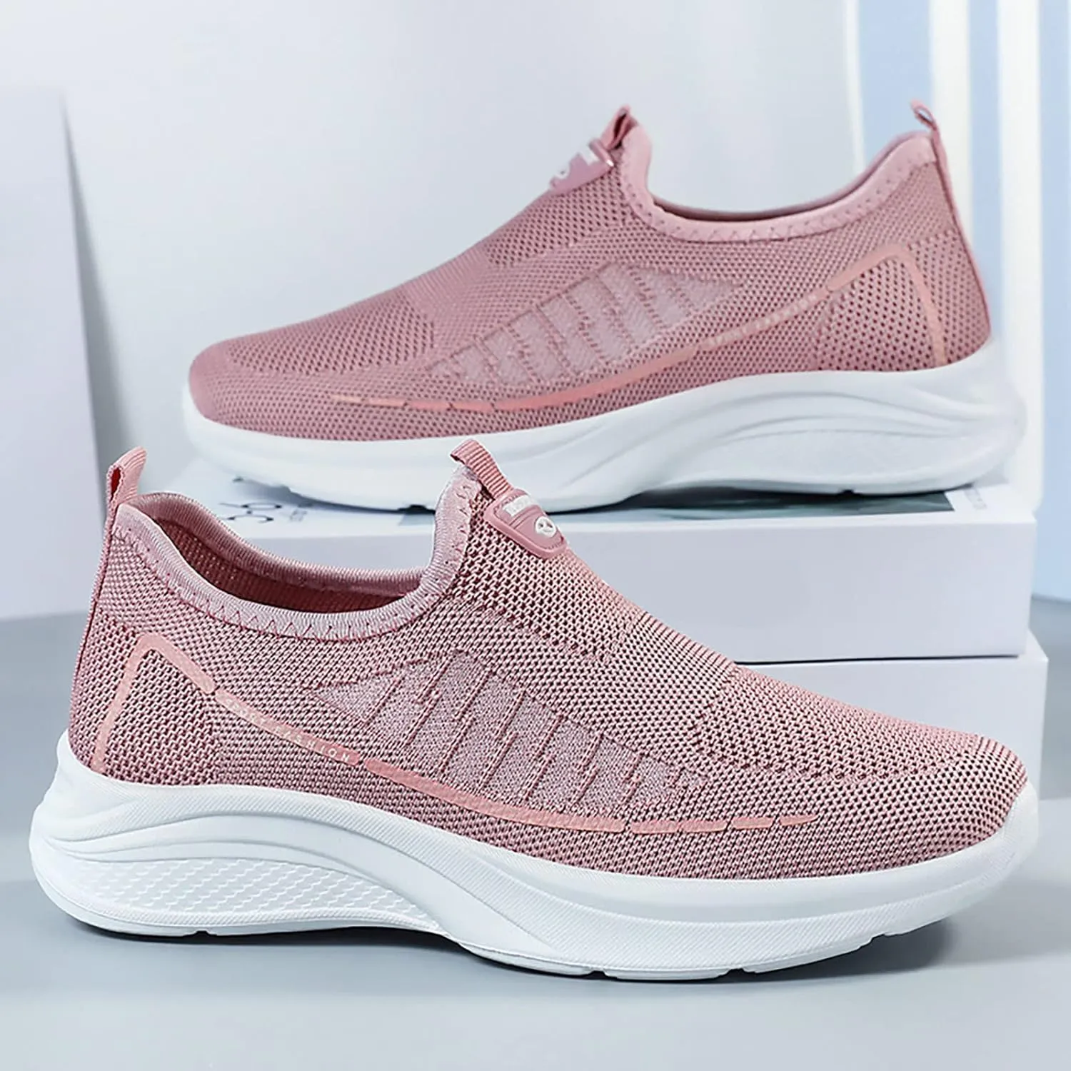 Womens Fashion Sneakers Size 10.5 Women's Wide Width Athletic Walking Shoes Womens Running Sneakers Wide Womens Walking Shoes Slip On Sneakers Pull On Sneakers Womens All Black