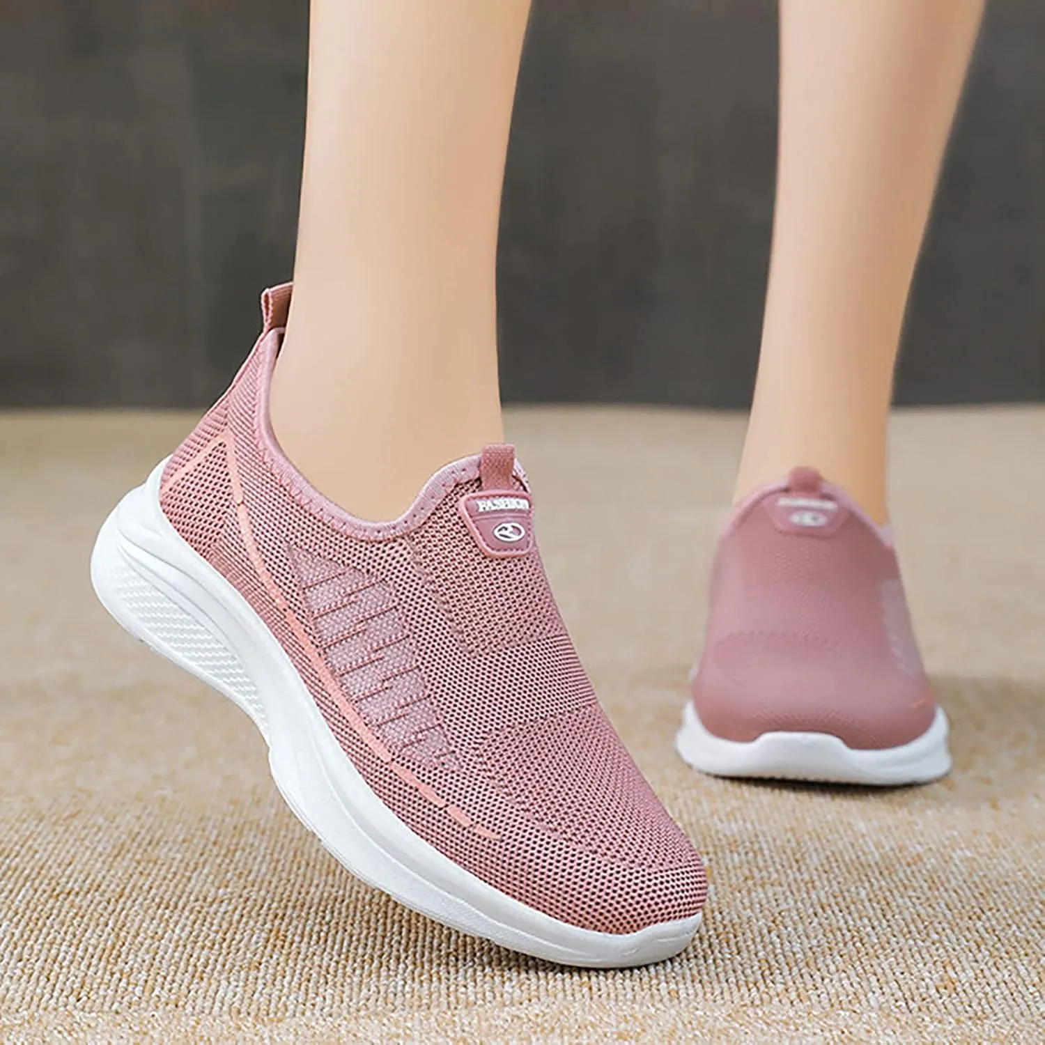 Womens Fashion Sneakers Size 10.5 Women's Wide Width Athletic Walking Shoes Womens Running Sneakers Wide Womens Walking Shoes Slip On Sneakers Pull On Sneakers Womens All Black