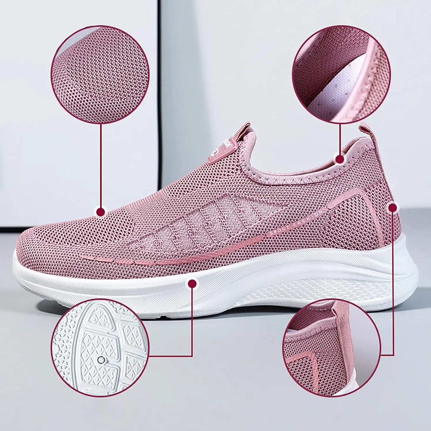 Womens Fashion Sneakers Size 10.5 Women's Wide Width Athletic Walking Shoes Womens Running Sneakers Wide Womens Walking Shoes Slip On Sneakers Pull On Sneakers Womens All Black