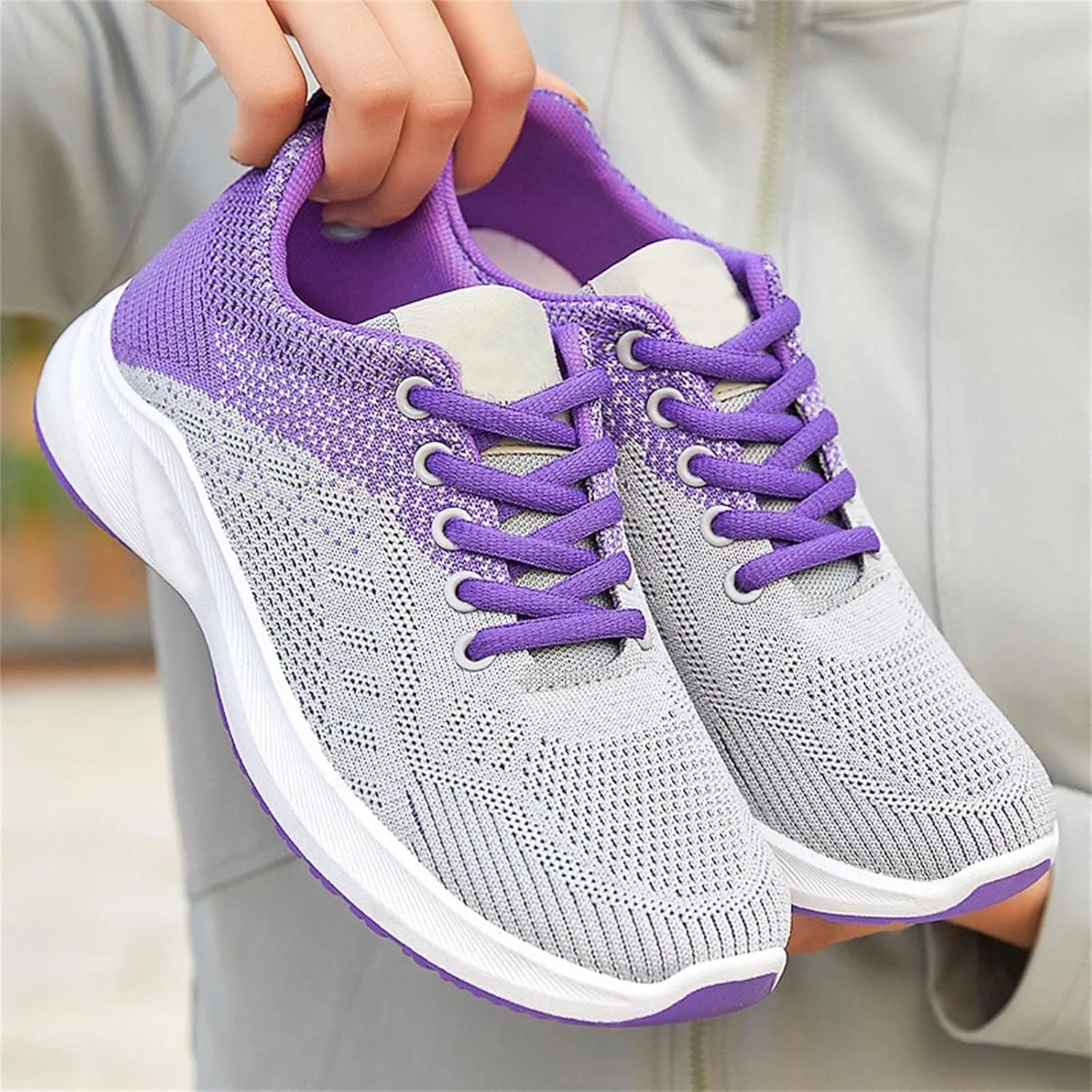 Womens Fashion Tennis Walking Shoes Mesh Breathable Gym Work Fashion Sneakers Lightweight Arch Support Walking Shoes Jogging Running Sneakers Training Comfortable Casual Shoe