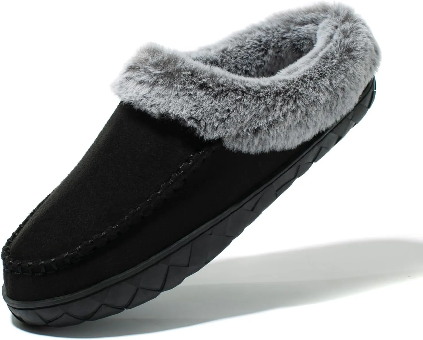Women's Fuzzy Memory Foam Slippers Winter House Fluffy Slip-on Shoes Indoor and Outdoor