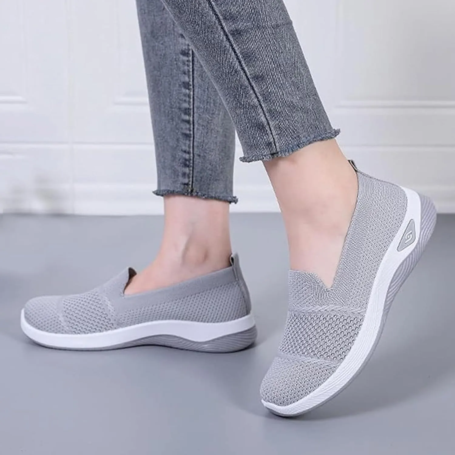 Womens Hollow Out Walking Shoes Non-Slip Adjustable Breathable Walking Shoe Comfortable Casual Athletic Sneakers Barefoot Casual Nurse Shoes Buffer Fitness Nursing Orthopedic Sneaker