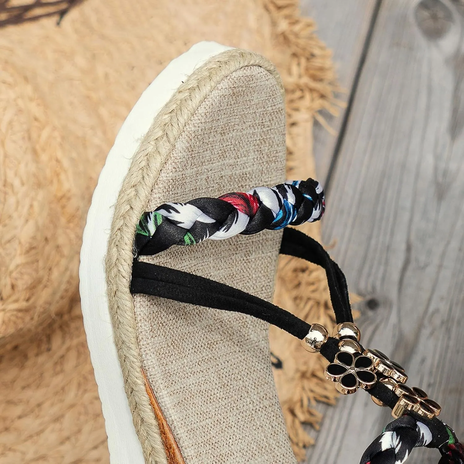 Womens Low Wedge Heels Sandals Wide Width Platform Wedge Sandals Summer Beach Shoe Ankle Elastic Shoes Comfort Elegant Slip On Dressy Shoes Arch Support Walking Sandal