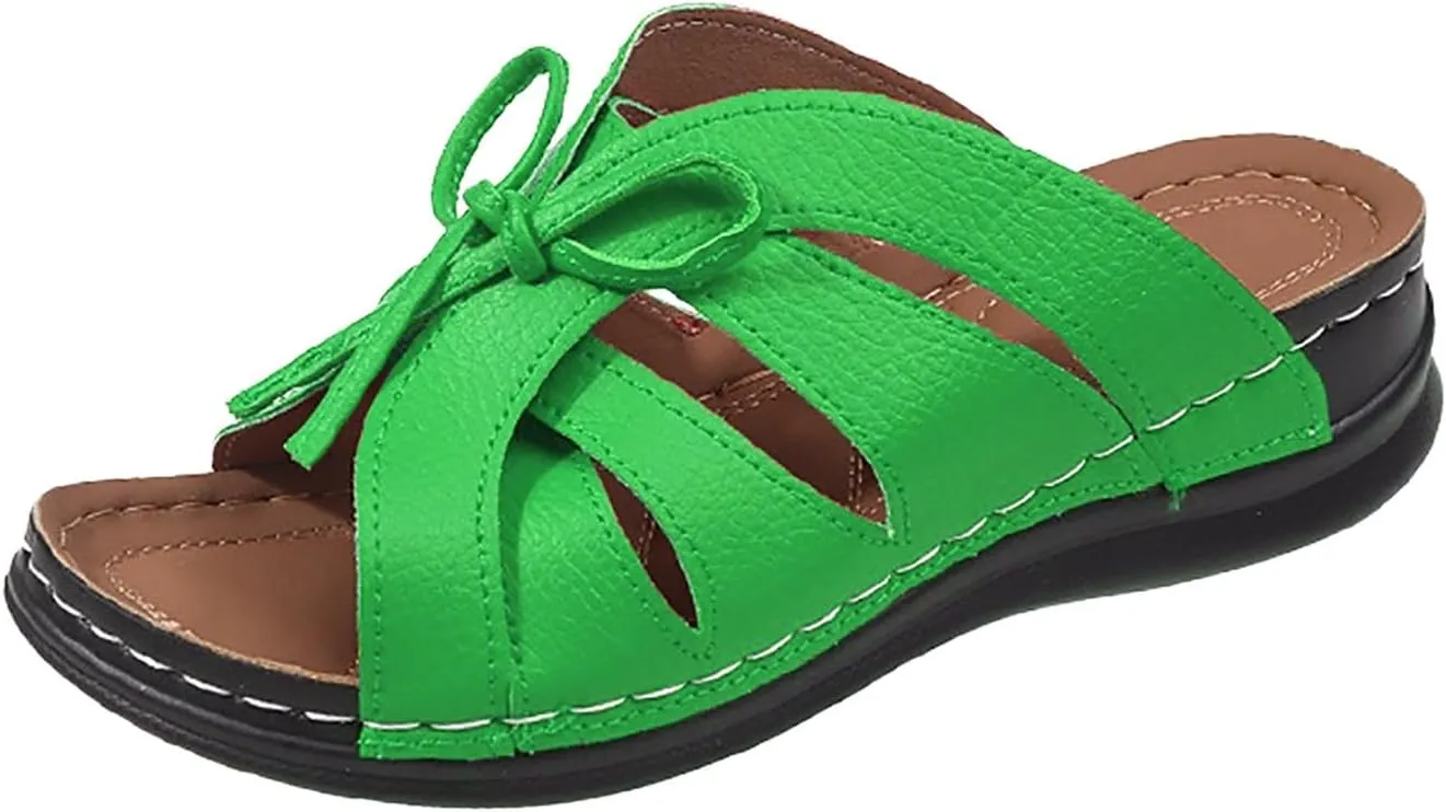 Women's Non Slip Slippers Classic Wedge Heels Sandals Arch Support Sandals Comfortable Slides Sandals