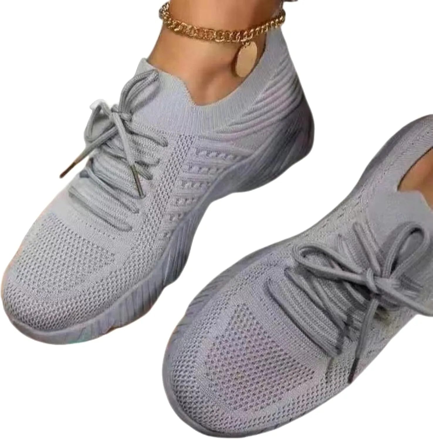 Womens Orthofeet Orthopedic Knit Kita Hands Free Bowling Comfortable Walking Slip Mesh Platform Cute Tennis Sock Sneakers
