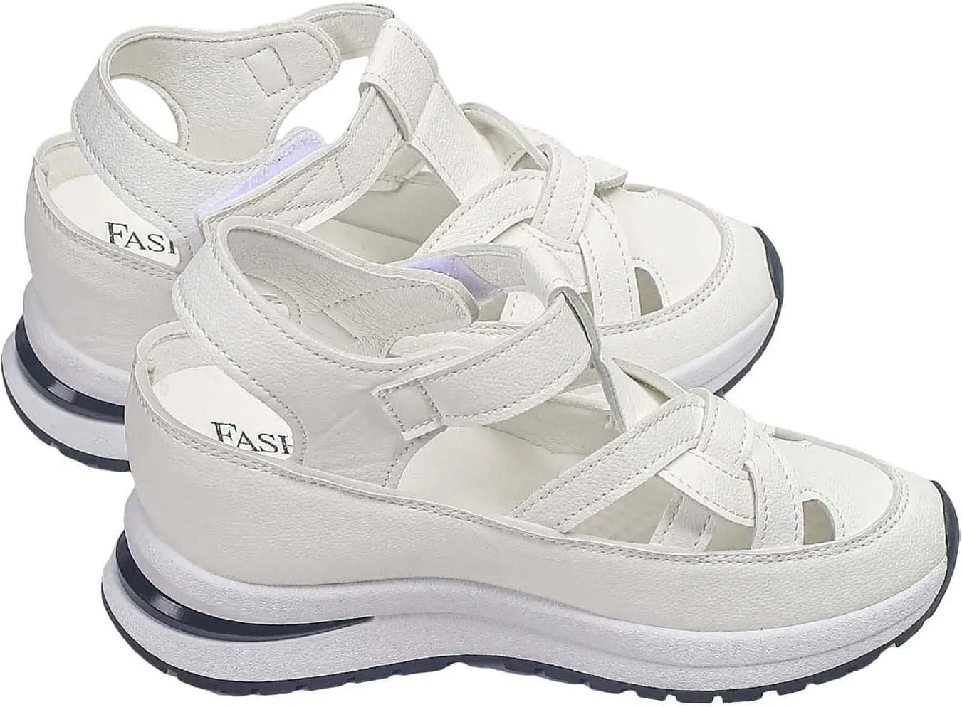 Women's Platform Sandals Hollow Ankle Strap Closed Toe Sandal Summer Dressy Anti Slip Beach Shoes Casual Slip On Walking Sandals Comfortable Travel Outdoor Shoes