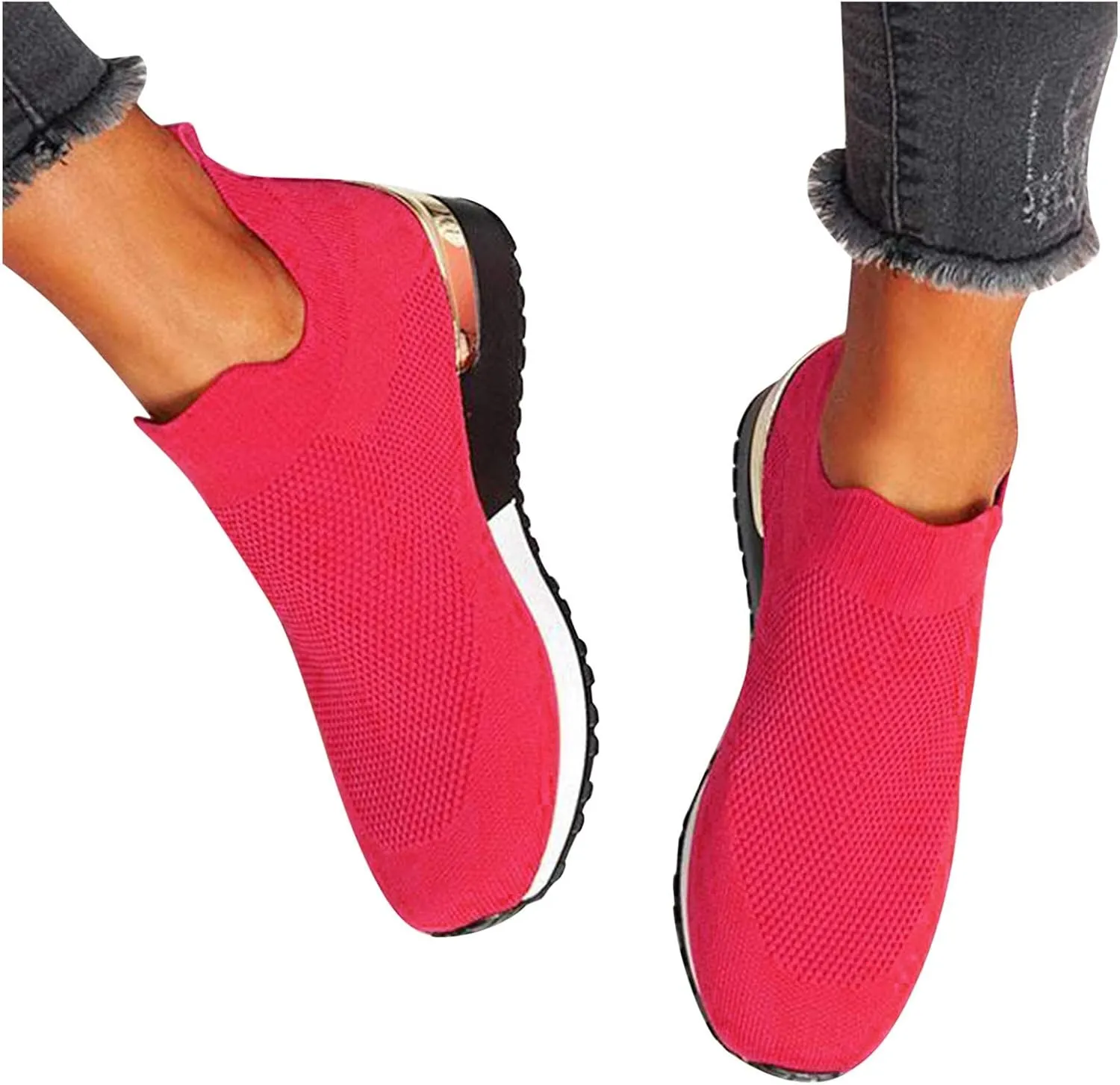 Womens Running Shoes Zapatos OrtopéDicos para Mujer Con Pie Plano Black Wedge Sneakers for Women Dressy Womens Tennis Shoes 7.5 Slip On Women's Slip On Shoes Size 7 Wide