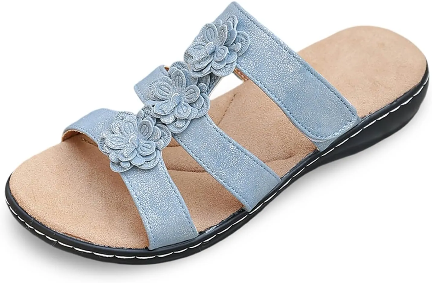 Women's Sandal Womens Memory Foam Slippers Open Toed