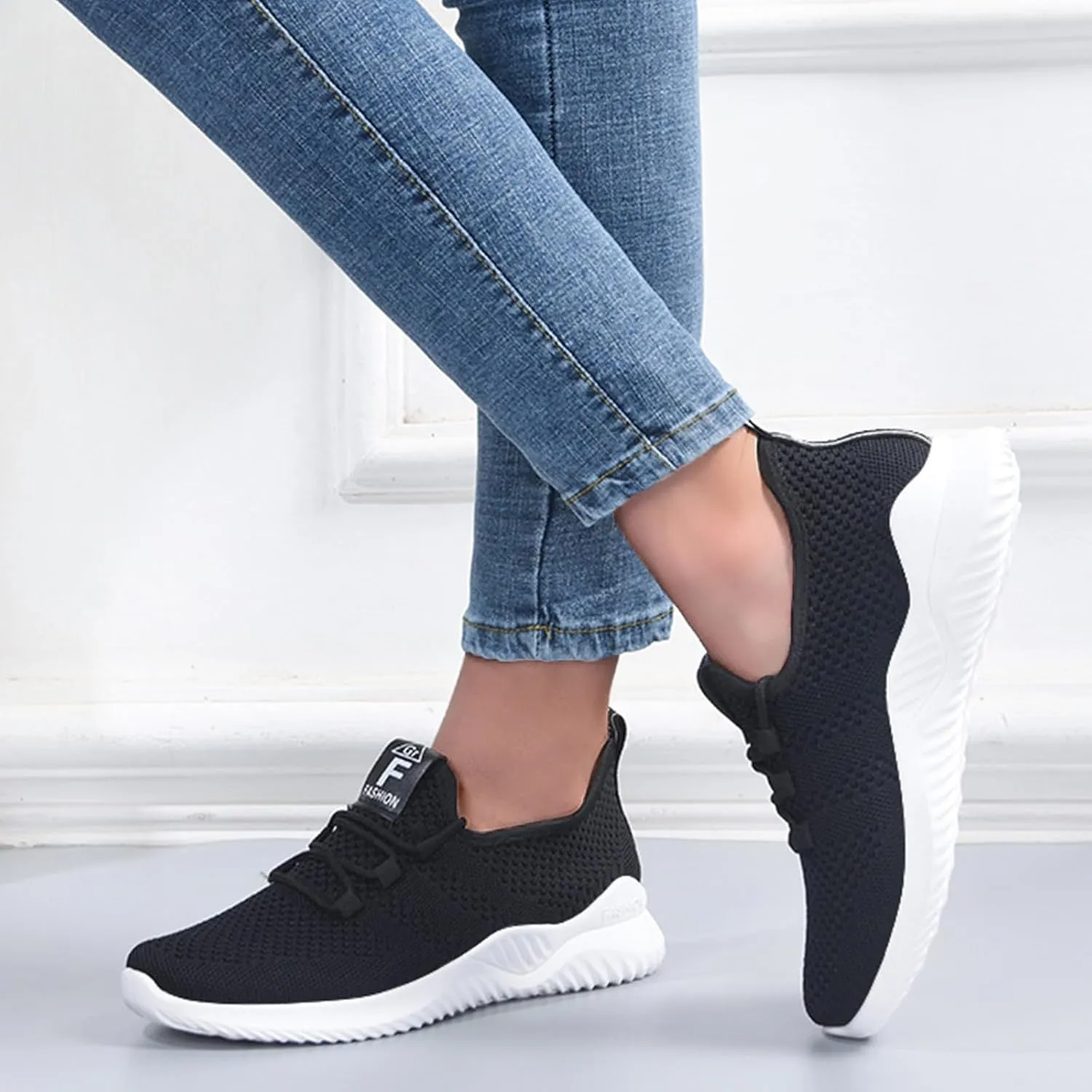 Women's Slip On Walking Shoes Lightweight Breathable Walking Sneakers Non-Slip Tennis Gym Workout Athletic Shoes Wide Toe Wide Width Sneakers Air Cushion Road Running Shoe Comfort Work Sneaker