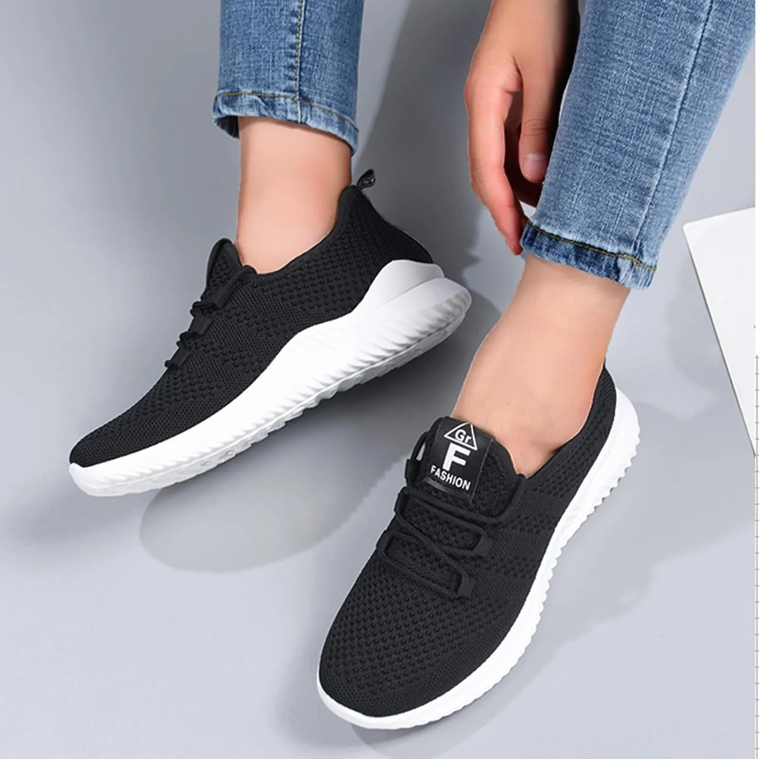 Women's Slip On Walking Shoes Lightweight Breathable Walking Sneakers Non-Slip Tennis Gym Workout Athletic Shoes Wide Toe Wide Width Sneakers Air Cushion Road Running Shoe Comfort Work Sneaker