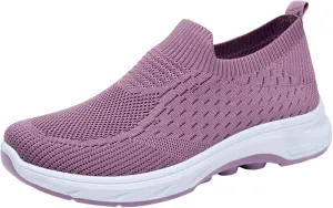 Women's Sneakers Non Slip Thick Bottom Sneakers Fashionable Breathable Mesh Shoes Stretch Minimalist Shoes