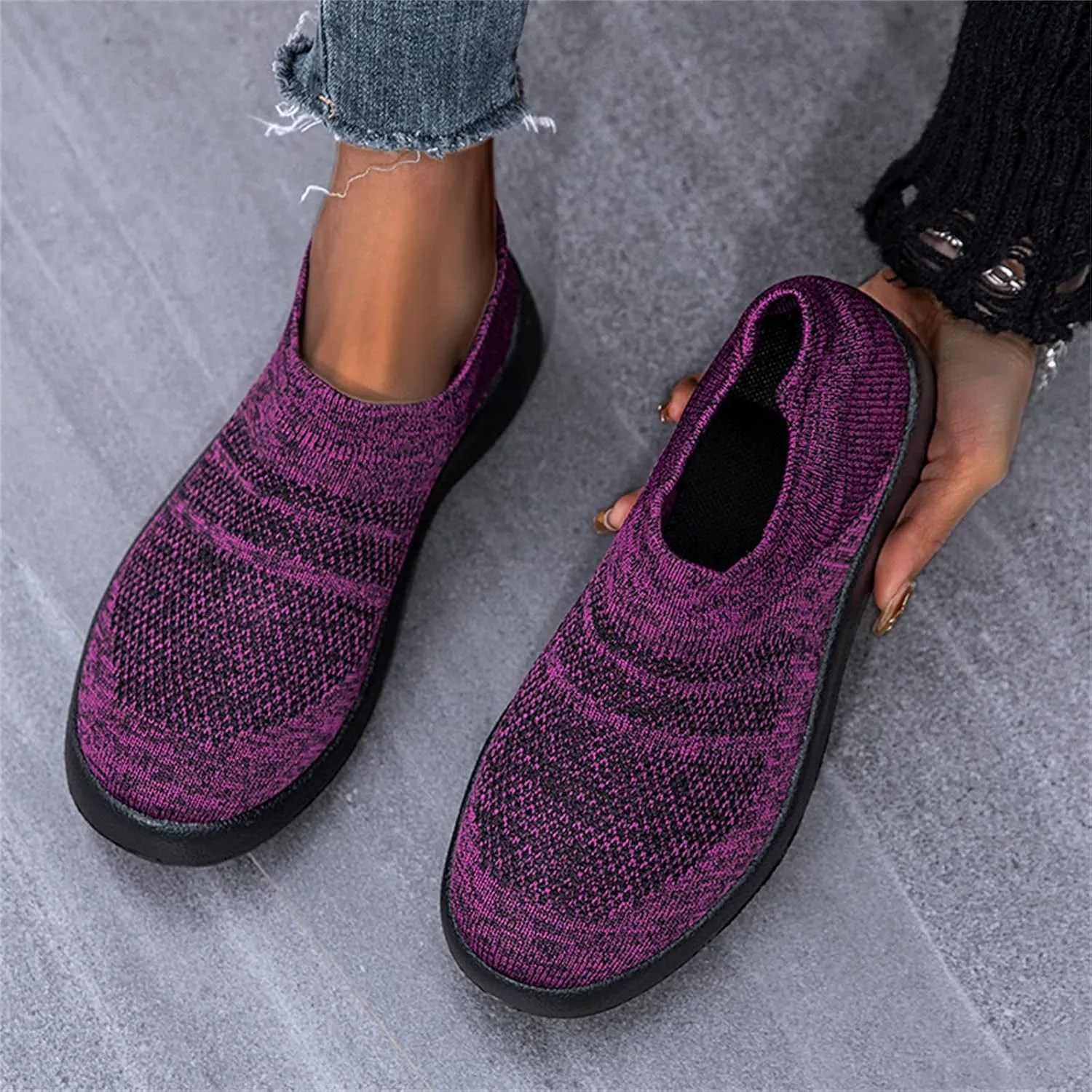 Women's Sneakers Size 8 Slip On Fashion Sneakers for Women 2023 Platform Slip On Walking Tennis Shoes for Women with Arch Support Women's Sneakers Wide Fit Zapatos Deportivos De Mujer para El Gym