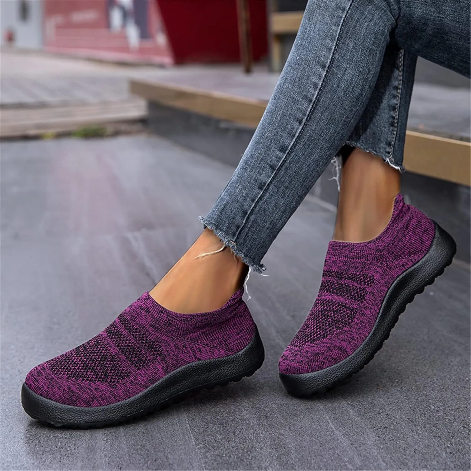 Women's Sneakers Size 8 Slip On Fashion Sneakers for Women 2023 Platform Slip On Walking Tennis Shoes for Women with Arch Support Women's Sneakers Wide Fit Zapatos Deportivos De Mujer para El Gym
