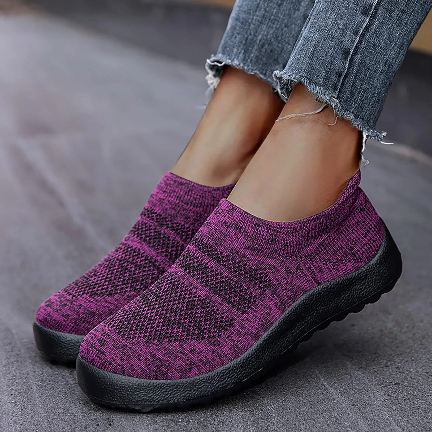 Women's Sneakers Size 8 Slip On Fashion Sneakers for Women 2023 Platform Slip On Walking Tennis Shoes for Women with Arch Support Women's Sneakers Wide Fit Zapatos Deportivos De Mujer para El Gym