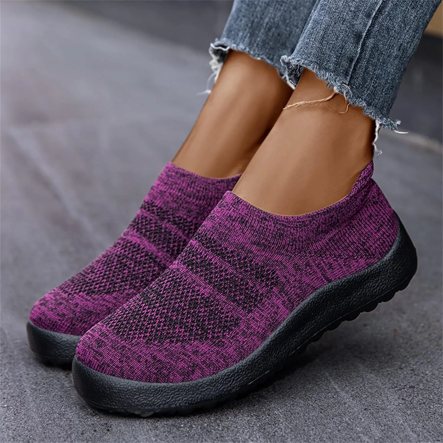 Women's Sneakers Size 8 Slip On Fashion Sneakers for Women 2023 Platform Slip On Walking Tennis Shoes for Women with Arch Support Women's Sneakers Wide Fit Zapatos Deportivos De Mujer para El Gym