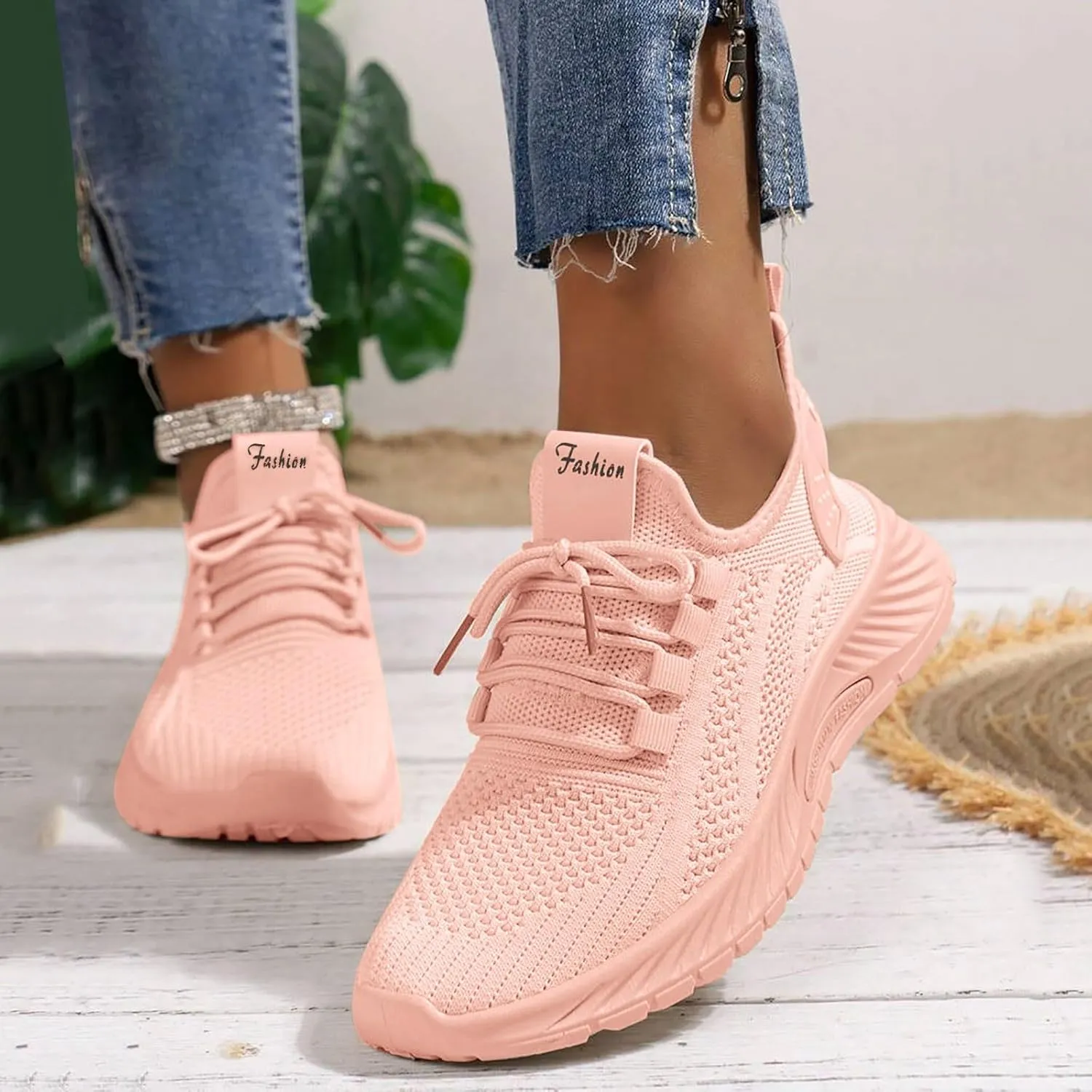 Women's Soft Sole Cushion Sneakers Casual Breathable Slip on Orthopaedic Walking Sneakers Jogger Running Shoe