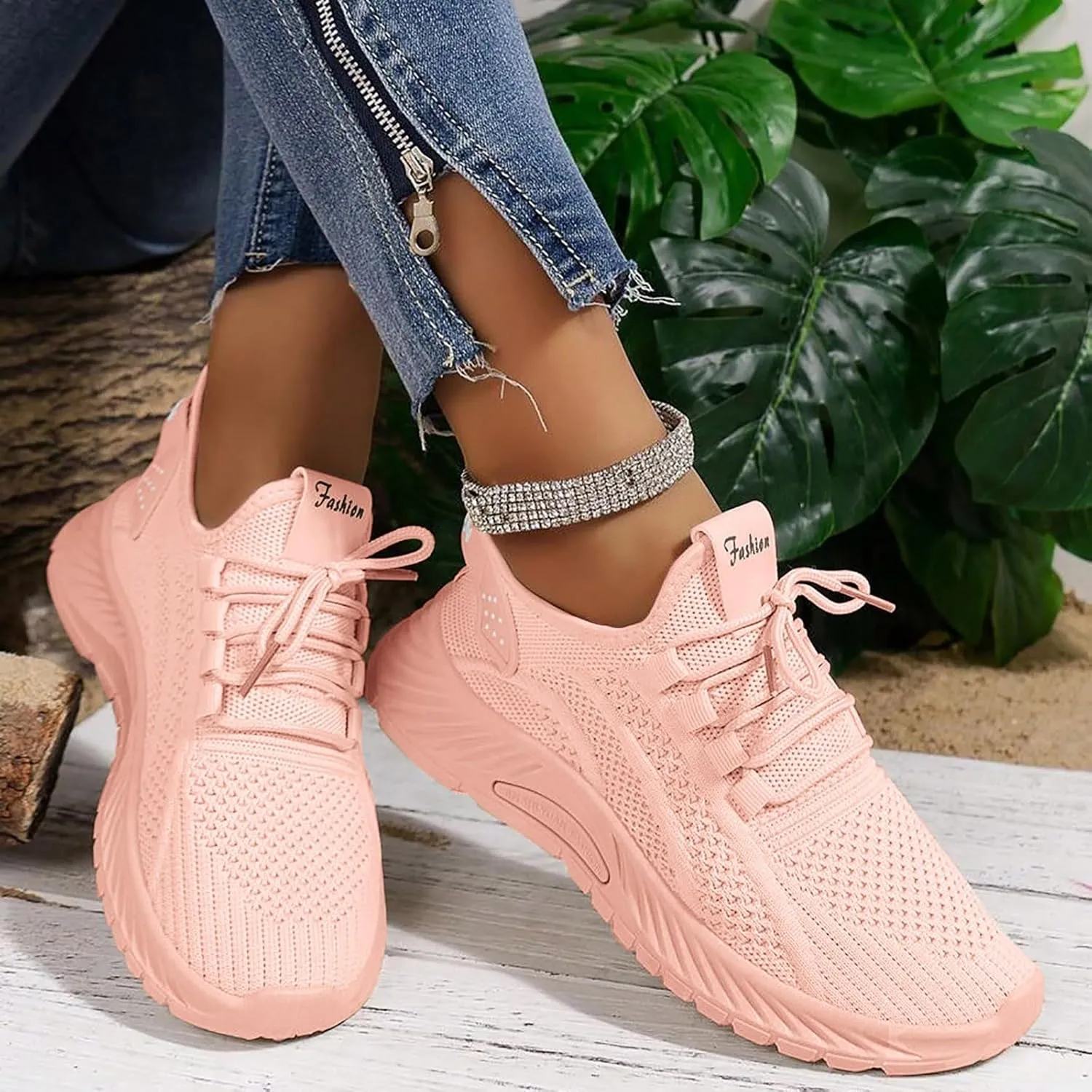 Women's Soft Sole Cushion Sneakers Casual Breathable Slip on Orthopaedic Walking Sneakers Jogger Running Shoe
