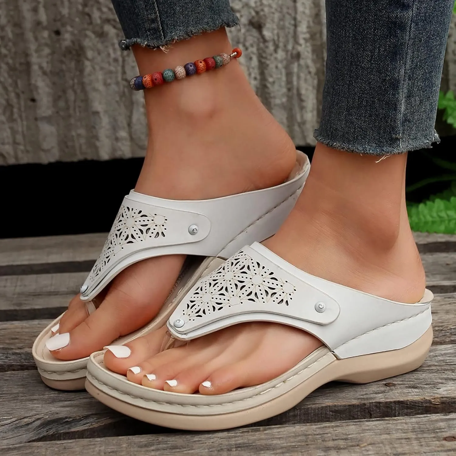Womens Wedge Heel Sandals Open Toe Ankle Strap Dressy Summer Shoes Comfortable Platform Slides for Casual Beach Walking Outdoor Vacation Orthopedic Shoes for Women