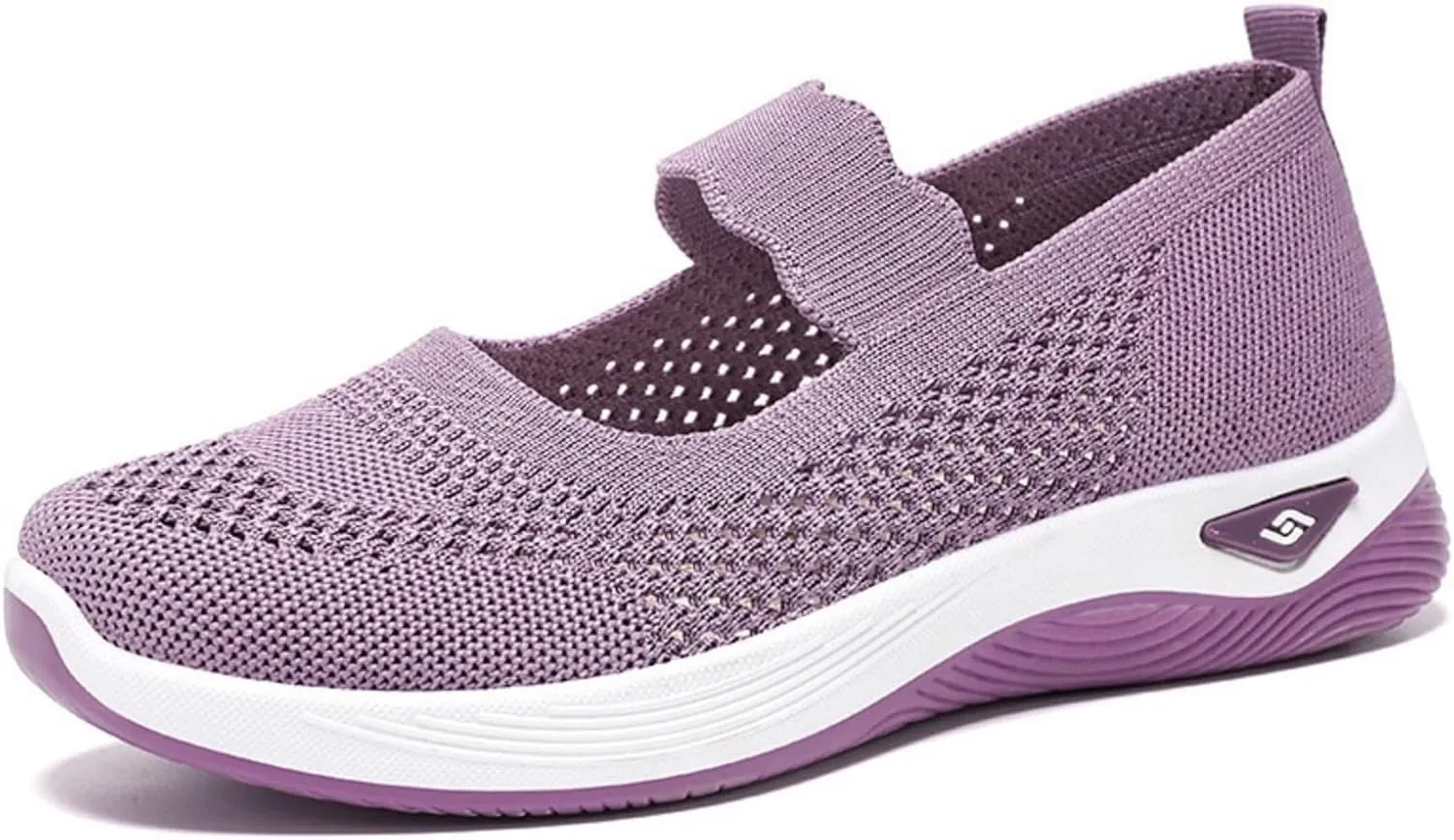 Women's Woven Orthopedic Breathable Soft Shoes Non Slip Food Service Lightweight Shoes Woven Mesh Breathable Soft Sneakers Slip On Arch Support Sneaker Wide Diabetic Footwear Shoe