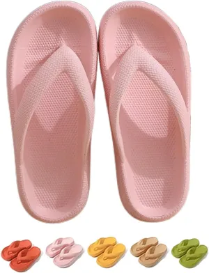 Zureto Cloudies Flip Flops for Women, Cloudies Slides Sandals, Soft Slides Slippers Indoor and Outdoor