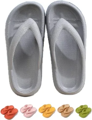 Zureto Cloudies Flip Flops for Women, Cloudies Slides Sandals, Soft Slides Slippers Indoor and Outdoor