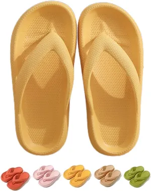 Zureto Cloudies Flip Flops for Women, Cloudies Slides Sandals, Soft Slides Slippers Indoor and Outdoor