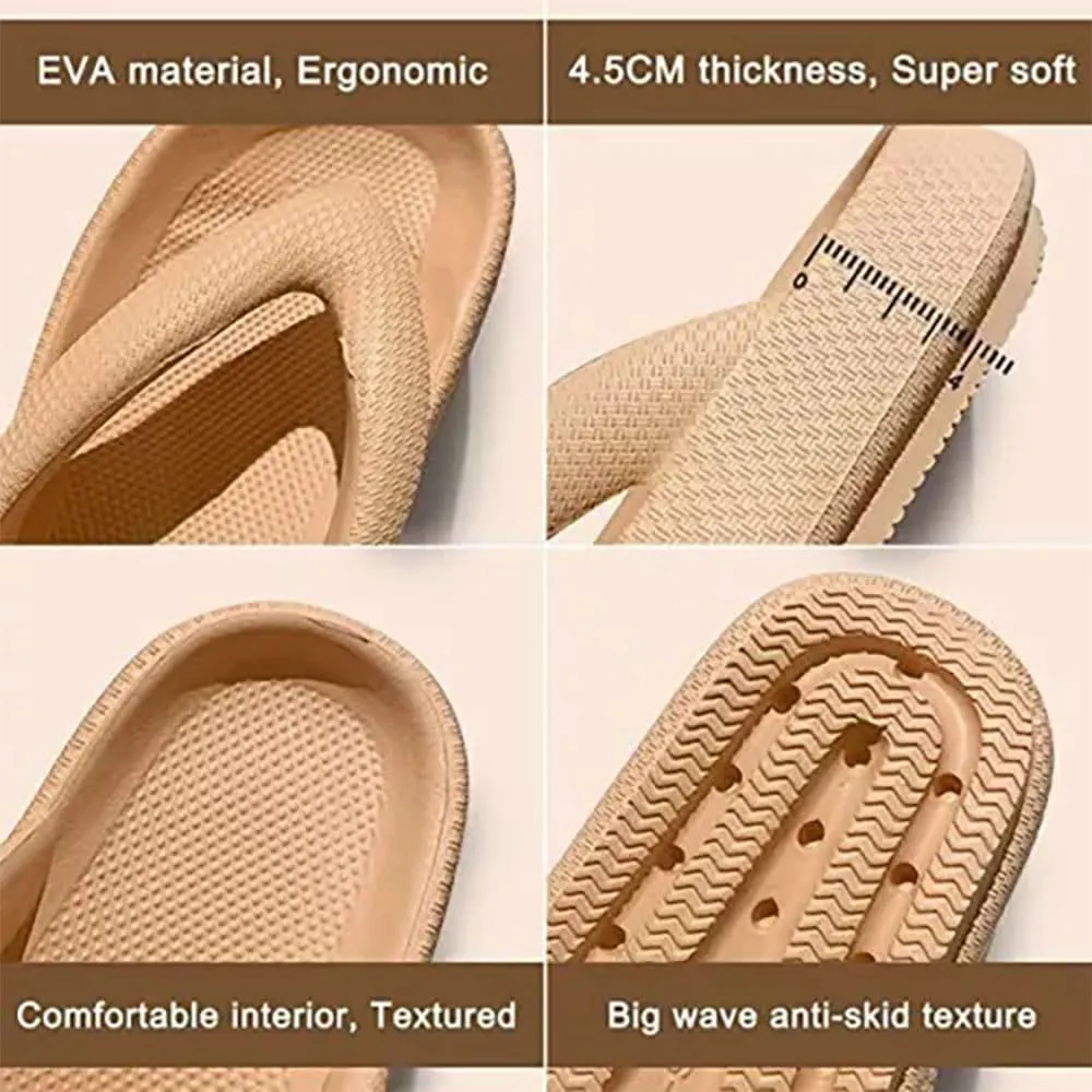 Zureto Cloudies Flip Flops for Women, Cloudies Slides Sandals, Soft Slides Slippers Indoor and Outdoor